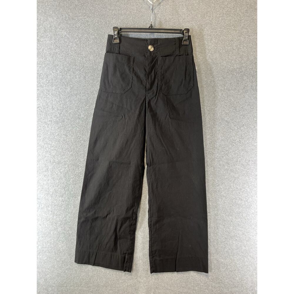 Anthropologie Maeve Colette Magic Fabric Cropped Pants Size 25 in Black